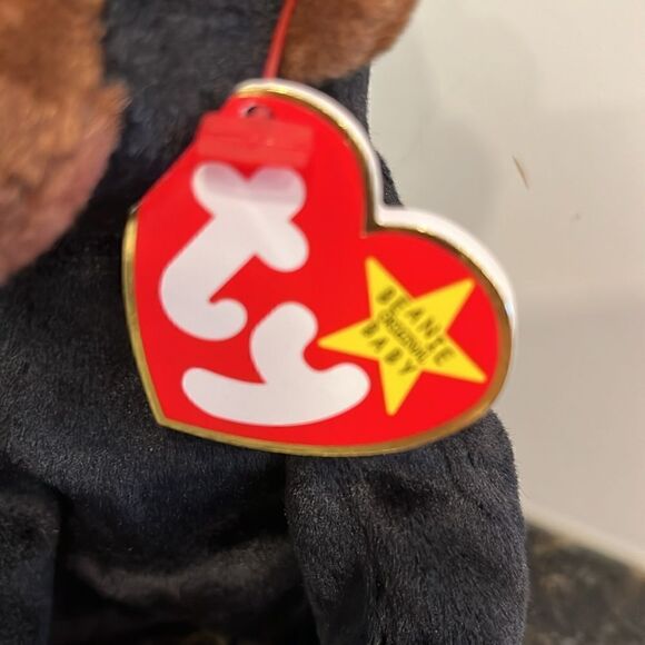 TY Congo the Gorilla Beanie Baby 1996. Size 6.5”With Ear tag - Picture 3 of 11